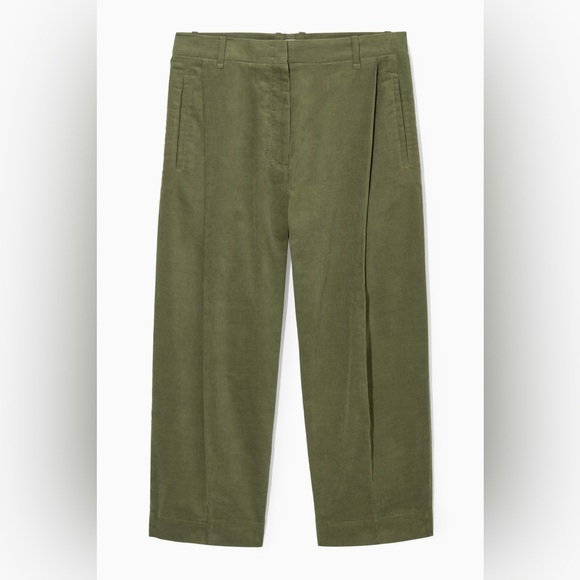 COS Pants - COS Olive Green Corduroy Barrel Leg Pants